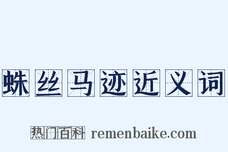 蛛丝马迹近义词是什么意思的图片